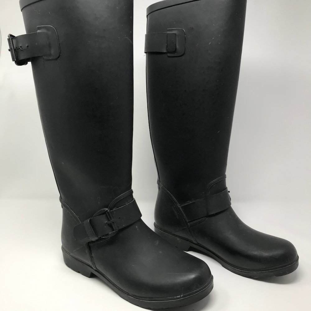 Steve Madden Icestorm Black Rubber Rain Boot